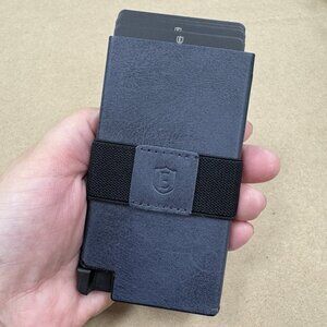 Ekster Leather Senate Card Wallet Slim in Steel Blue Smart Cards